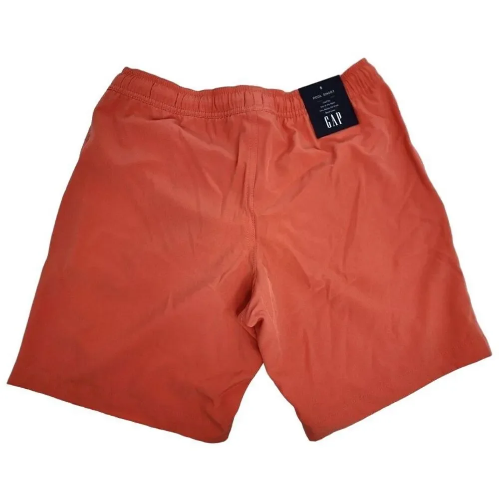 Gap Swim Trunks Men's Small‎ Orange Pool Shorts Lined NWT